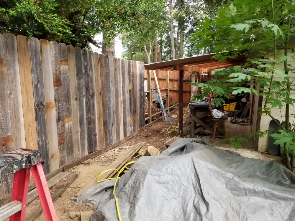 Reclaimed Redwood Fence image